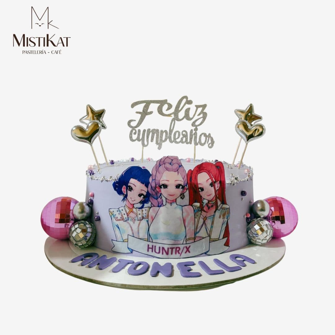 torta de las guerreras kpop torta de las guerreras kpop tematica huntrix realizado por mistikat pasteleria en tacna con envios a chile arica