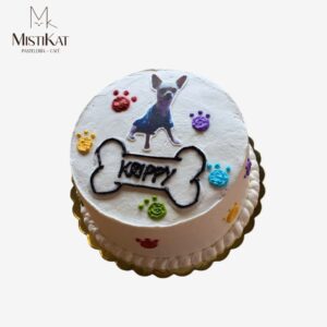 torta con foto de perrito comestible y personalizado por mistikat pasteleria en tacna con envios a chile arica