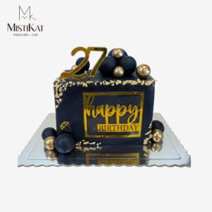 Torta elegante cubica personalizada por mistikat pasteleria en tacna