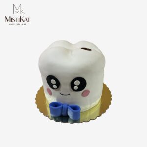 tortas para dentistas varon forma diente 3d