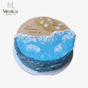 torta tematica de playa
