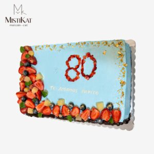 torta rectangular con frutos mixtos