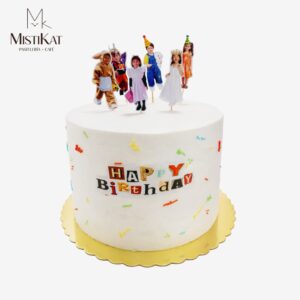 torta alta con caritas cumpleañeras mistikat tacna