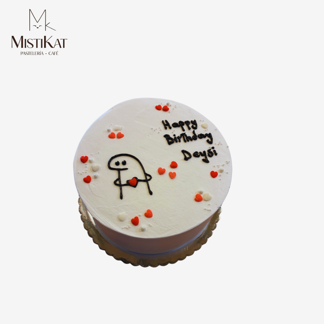 minicake tematica de flork con corazones mistikat tacna