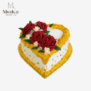 torta corazon con rosas mistikat tacna