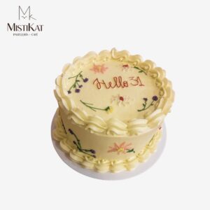 torta con diseño de flores mistikat tacna