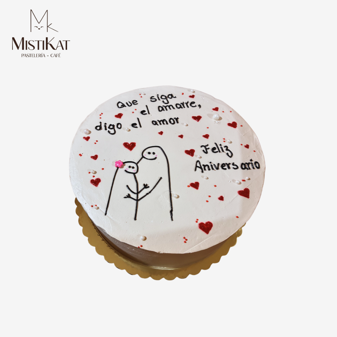 torta para aniversario con diseño de pareja flork mistikat tacna