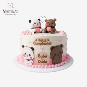pastel con pareja bubu y dudu