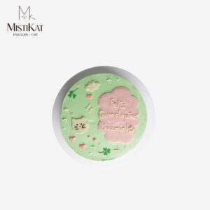 pastel tierno con gatito